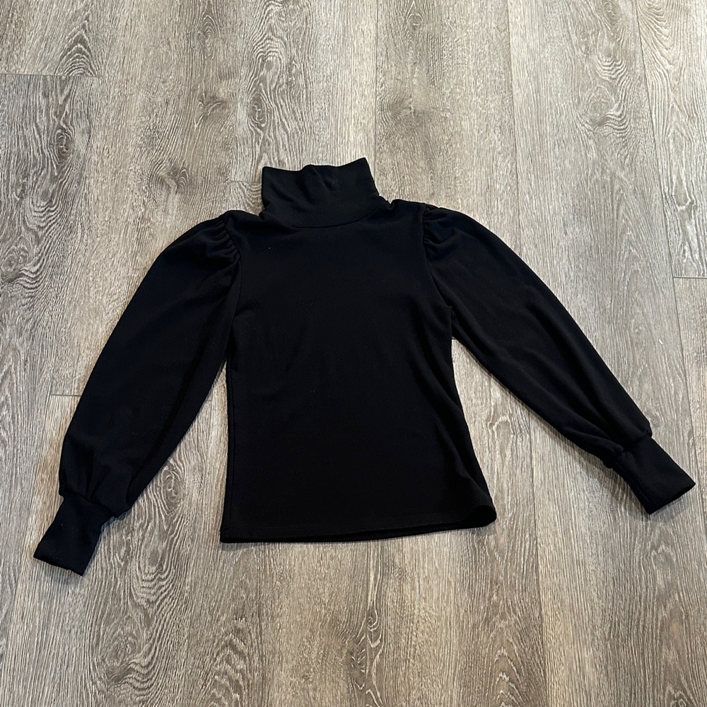 OGL fleece lined Black Turtleneck Top